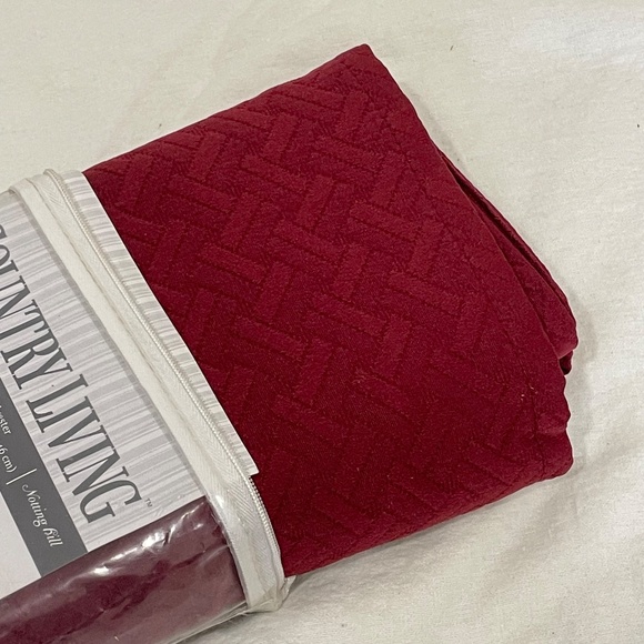 Country Living "Notting Hill" Flip Over Valance NEW Ruby Red - Picture 5 of 5